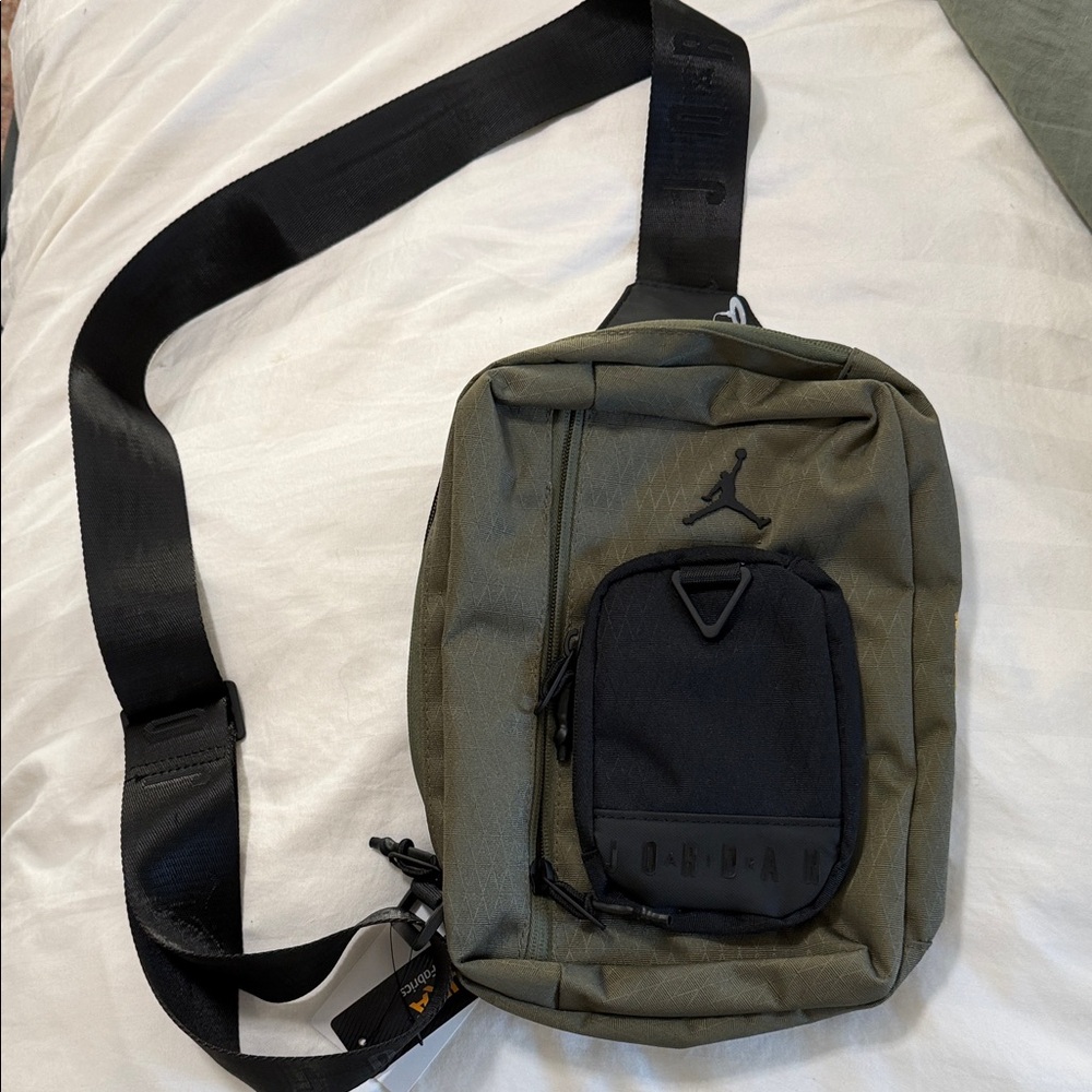 Olive and Black Sling Bag